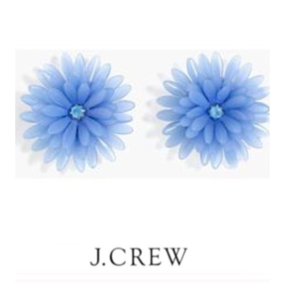 J.Crew Blue Floral Earrings